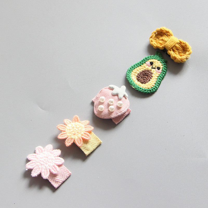 Children's Girls Hair Clip Headwear Crown Korean Little Princess Hair Ornaments Baby Hair Clip Set