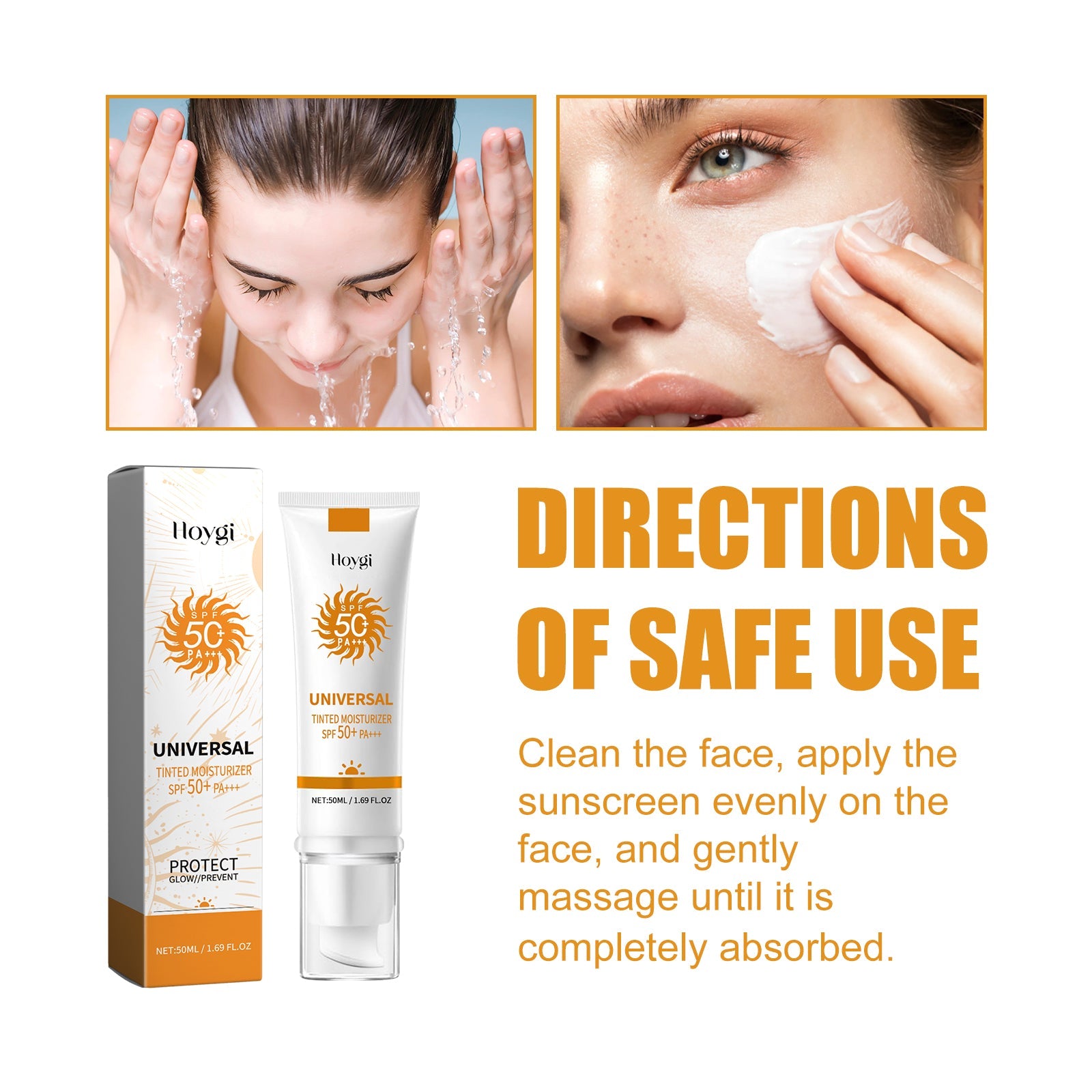 Tinted Moisturizer, Outdoor UV Protection Brightening Skin Hydrating Protective Cream
