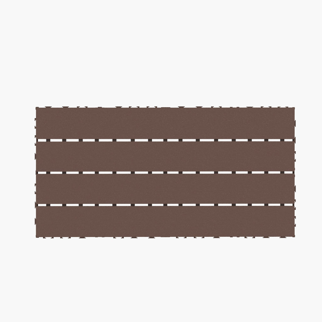 2FT terrace tiles, DIY module interlocking terrace tiles, quick installation of courtyard tiles, 24 pieces in red brown color
