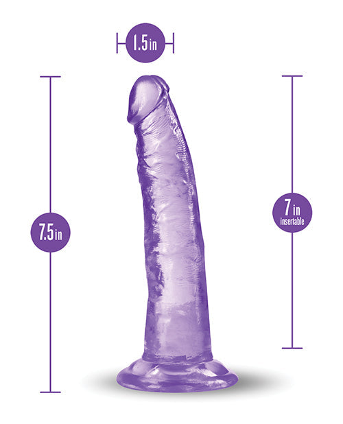 B Yours Plus 7.5" Lust n' Thrust Dildo Purple