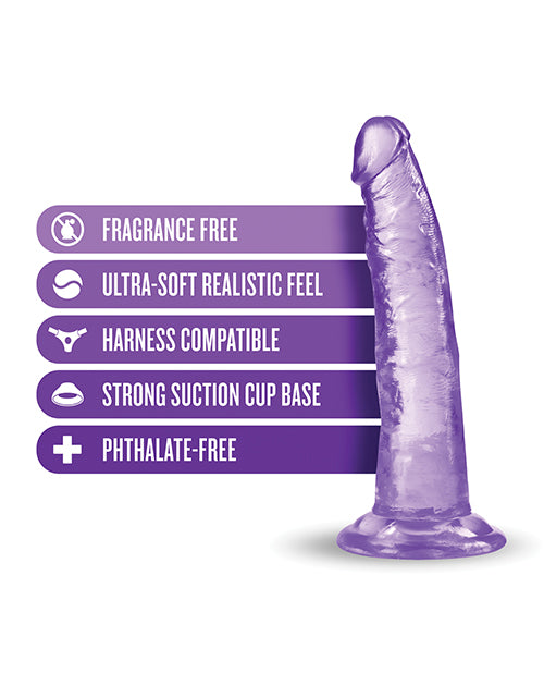 B Yours Plus 7.5" Lust n' Thrust Dildo Purple