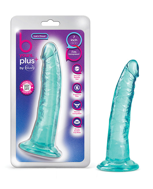 B Yours Plus 7.5" Lust n' Thrust Dildo Teal