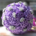 Bride Holding Flowers Romantic Wedding Colorful Bride 's Bouquet Red Pink Blue And Purple Bridal