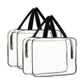 HAOGUAGUA 2-Piece Large Clear Waterproof Makeup Cosmetic Organizer Bag