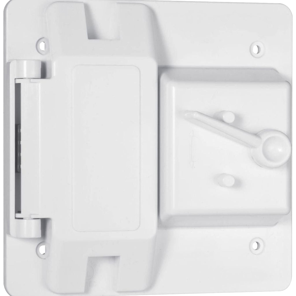 Hubbell Raco 2-Gang Weatherproof Cover Plastic Toggle GFCI White
