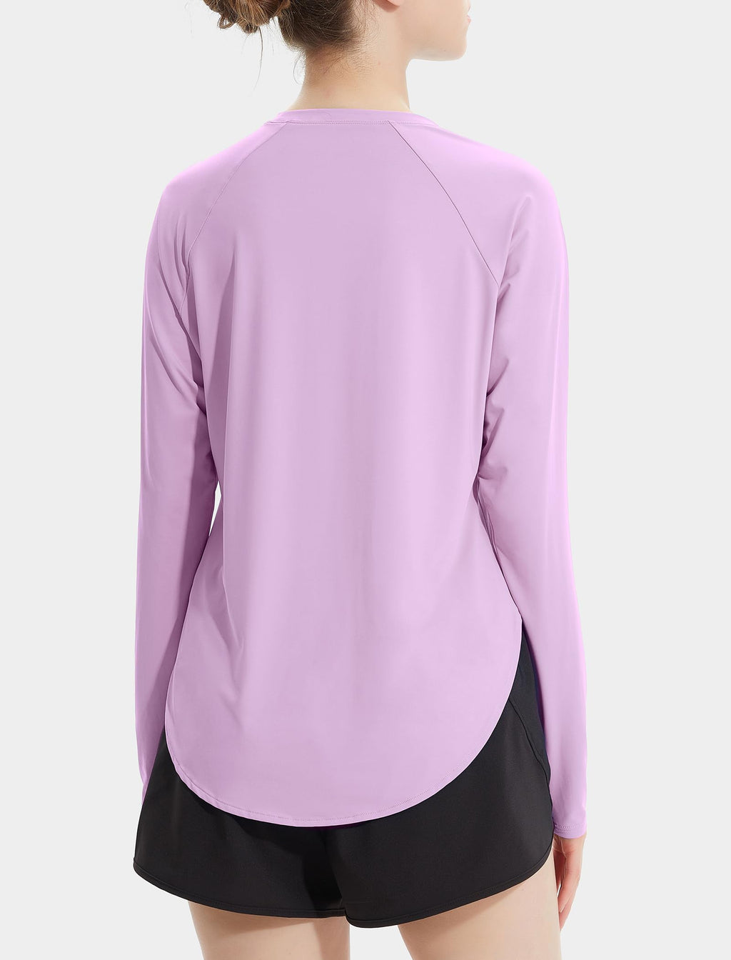 addigi Women's UPF 50+ Sun Shirt Long Sleeve Lightweight Light Purple Size L