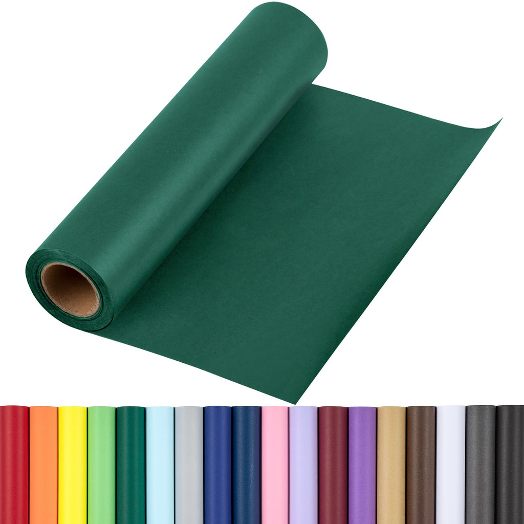 RUSPEPA Dark Green Kraft Wrapping Paper Roll 17.5x393in 80GSM Recyclable