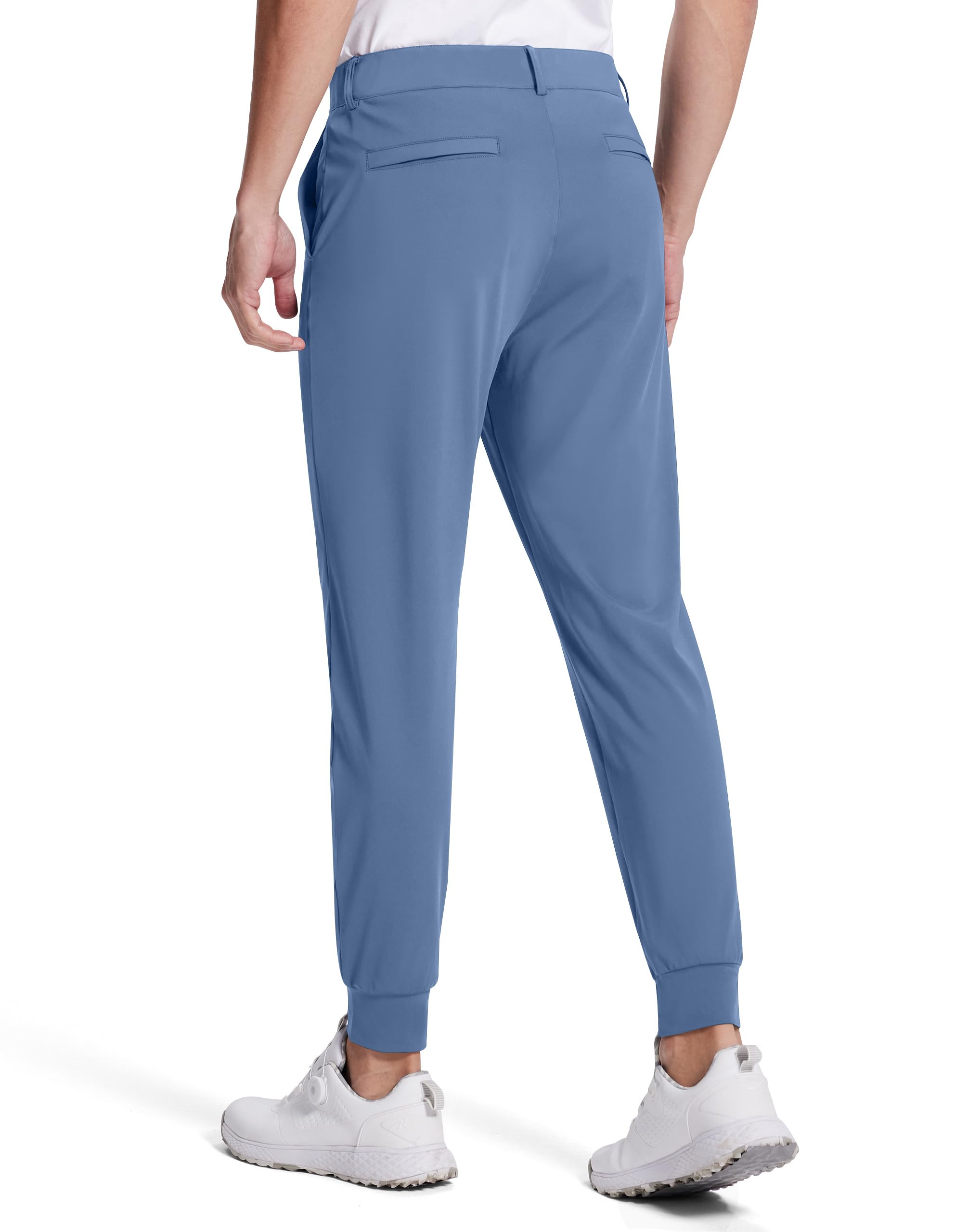 SERAMY Men's Golf Joggers Slim Fit Stretch Pants 5 Pockets Slate Blue Size XL
