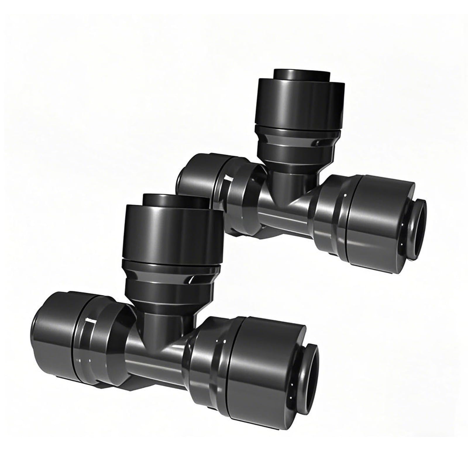 30 Pack 1/4 Inch Drip Irrigation Tee Connectors Quick Connect Garden Fittings