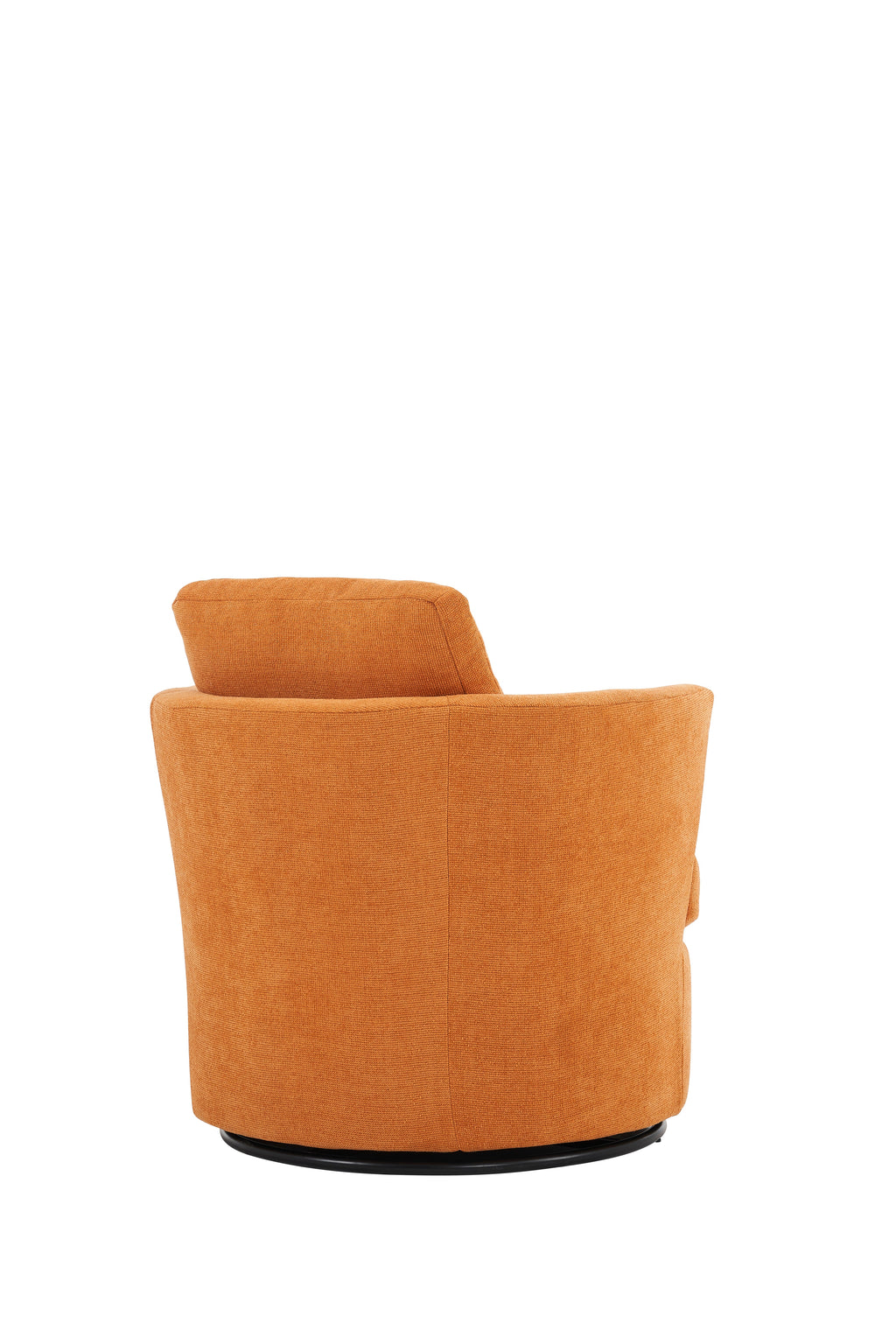 Rotating bucket chair  comfortable circular sofa chair in living room, 360 degree rotating bucket club chair (Yellow)