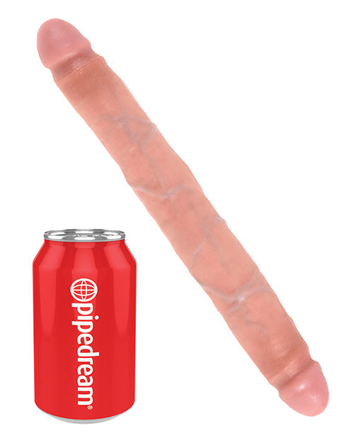 King Cock 12" Slim Double Dildo - Flesh
