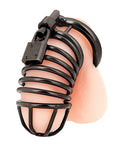 Blue Line Deluxe Chastity Cage Black