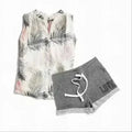 Love Embroidery French Terry Basic Shorts