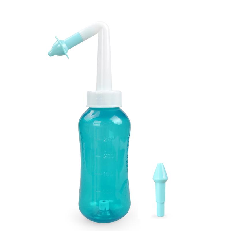 ELERA 300ml Double Nozzles Nasal Irrigator Wash Nasal Irrigation Pot Cleaner Bottle