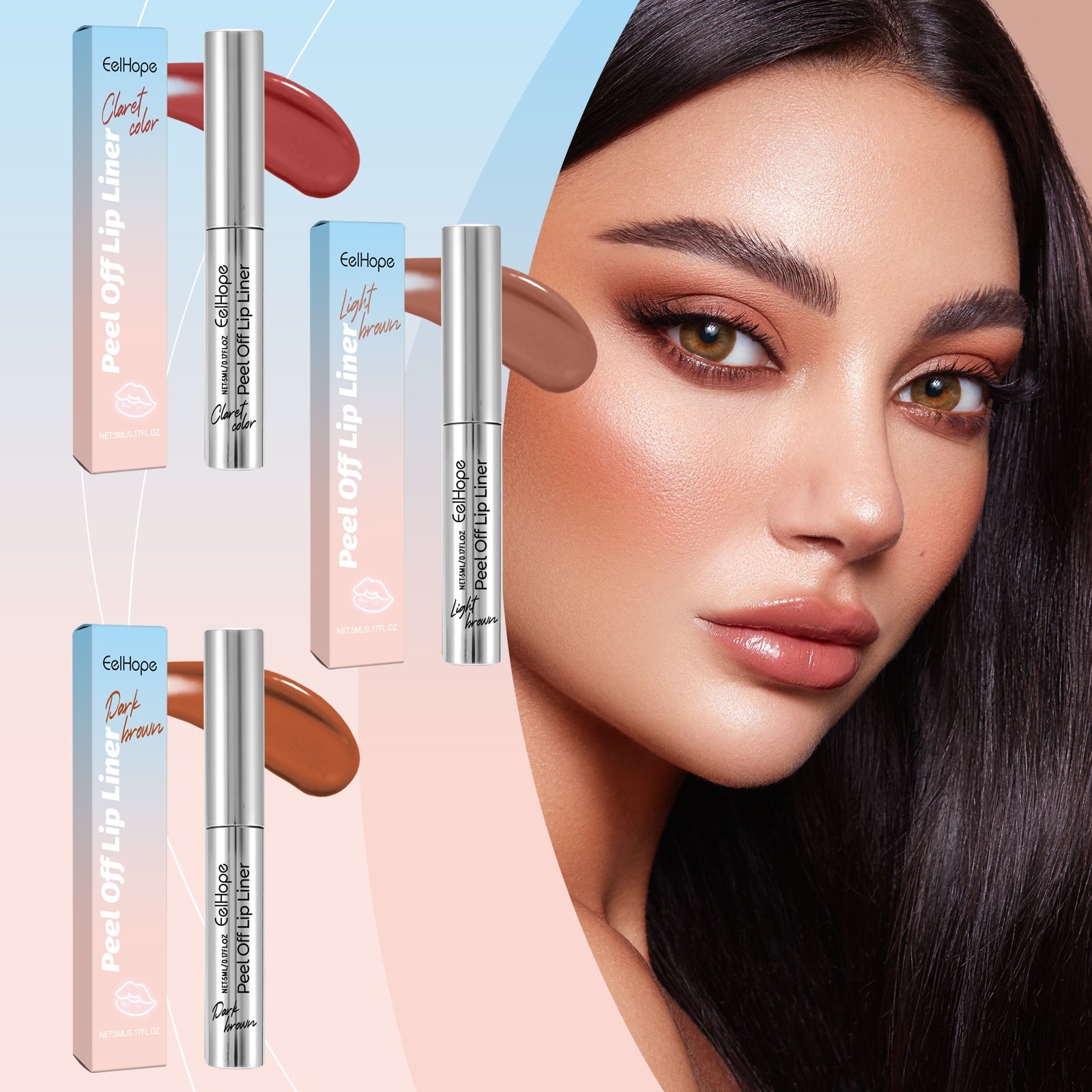 Lip-Line Peeling Liquid Is Waterproof, Sweat-Proof, Lightweight And Long-Lasting
