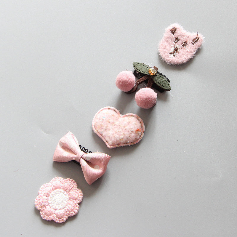 Children's Girls Hair Clip Headwear Crown Korean Little Princess Hair Ornaments Baby Hair Clip Set