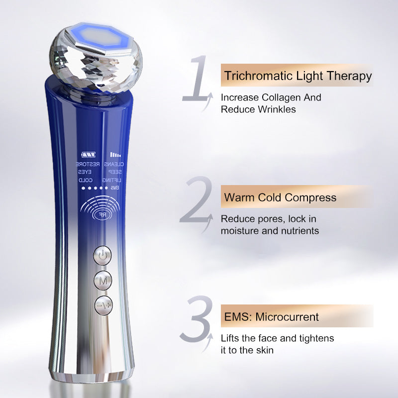 Portable Microcurrent Facial Device Lifting Tighten Wrinkle Removal Skin Care Whitening Handheld Facial Massager