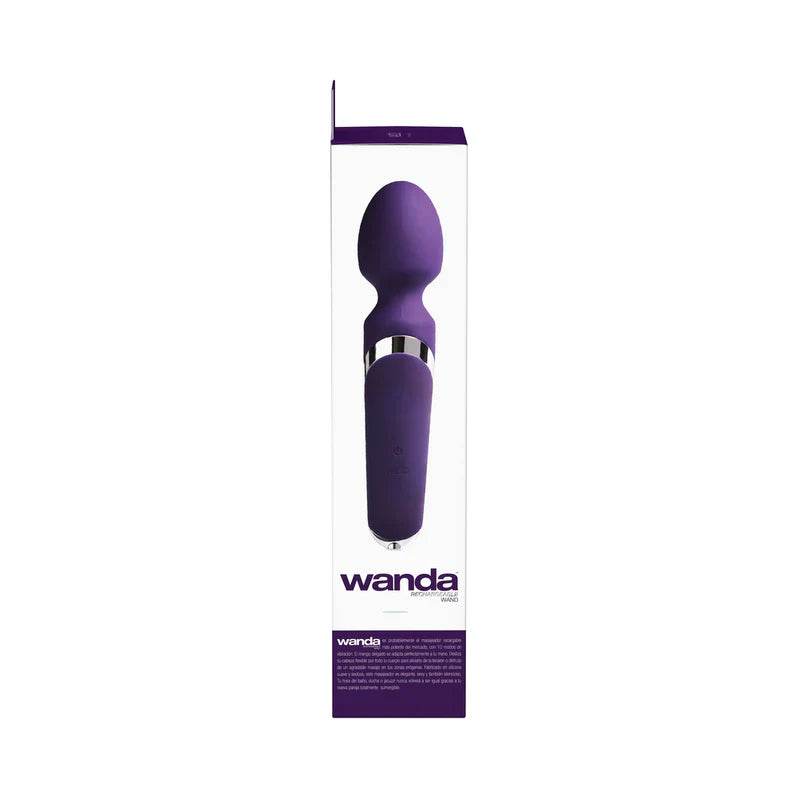 VeDO Wanda Rechargeable Wand Vibrator Deep Purple