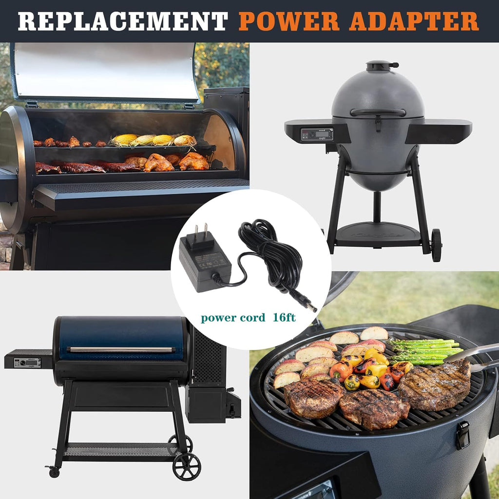 HUZUM Power Adapter Charger for Masterbuilt Gravity Series Grills 16.5ft Cord