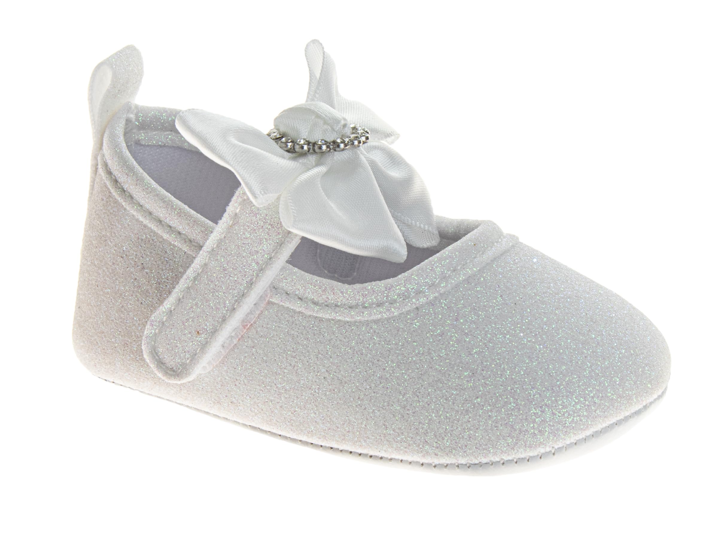 Josmo Baby Girl Dress Sandals Soft Sole Bowknot Crib Shoes White 3 Infant