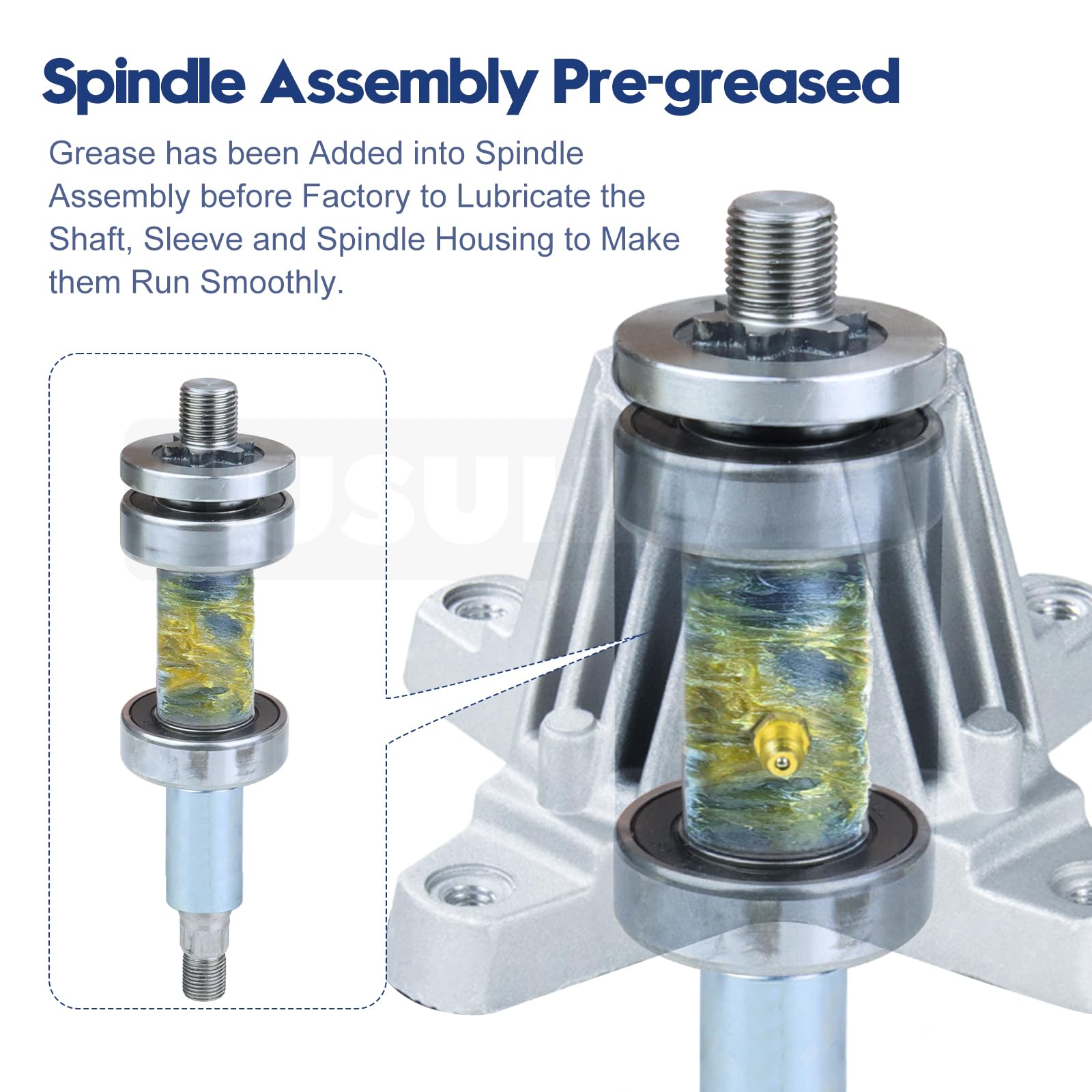 GUSUHAWK 3 Pack Spindle Assembly 918-06980 w 954-04077A Belt Cub Cadet XT1 GT50