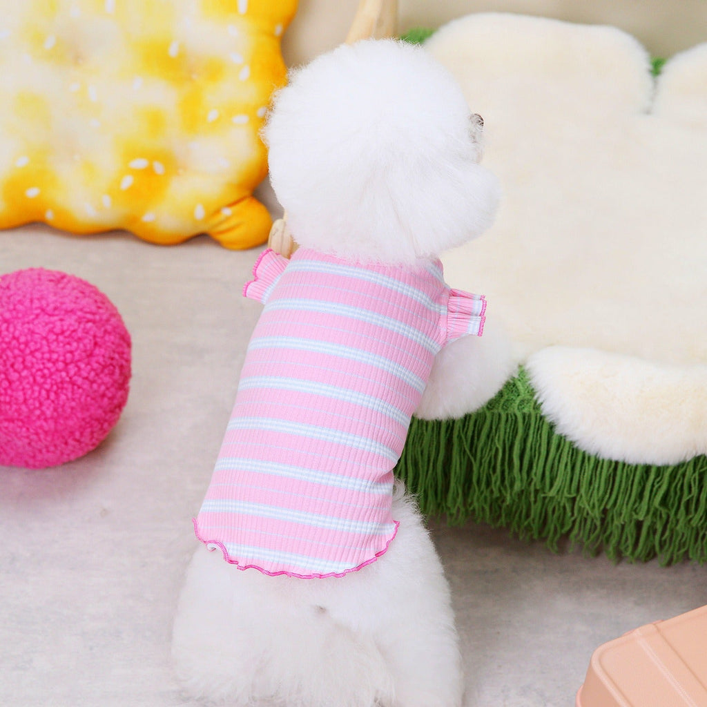Spring/Summer Dog Clothing Little Cherry Flying Sleeves Tank Top