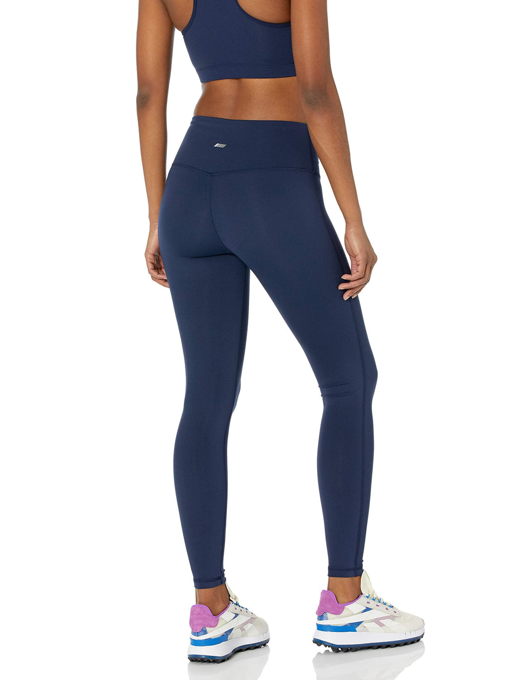 Amazon Essentials Women's Mid Rise Full Length Fitness Legging Navy Size S