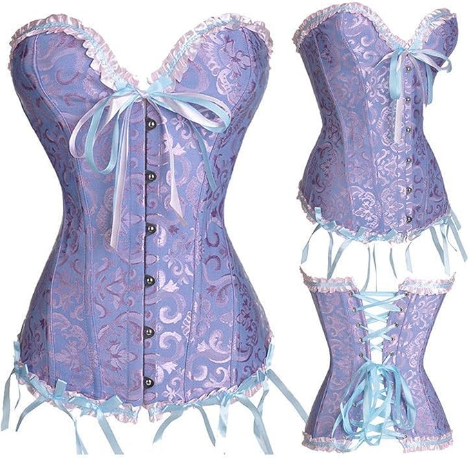 Michellecmm Women Lace-up Corsets Crisscross Bustier Top Lingerie Sexy Shapewear Over bust Body shaper Under bust Plus Size