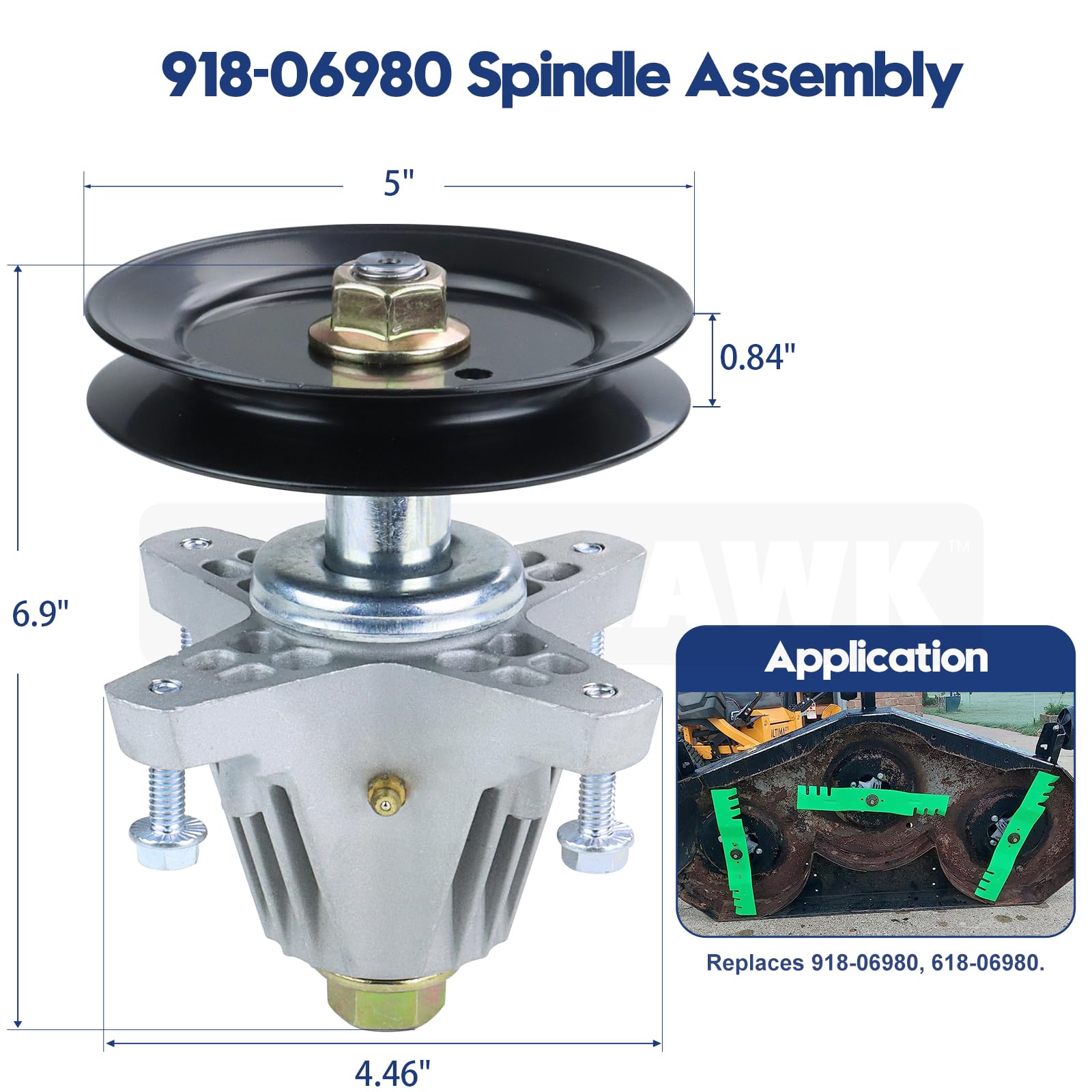 GUSUHAWK 3 Pack Spindle Assembly 918-06980 w 954-04077A Belt Cub Cadet XT1 GT50