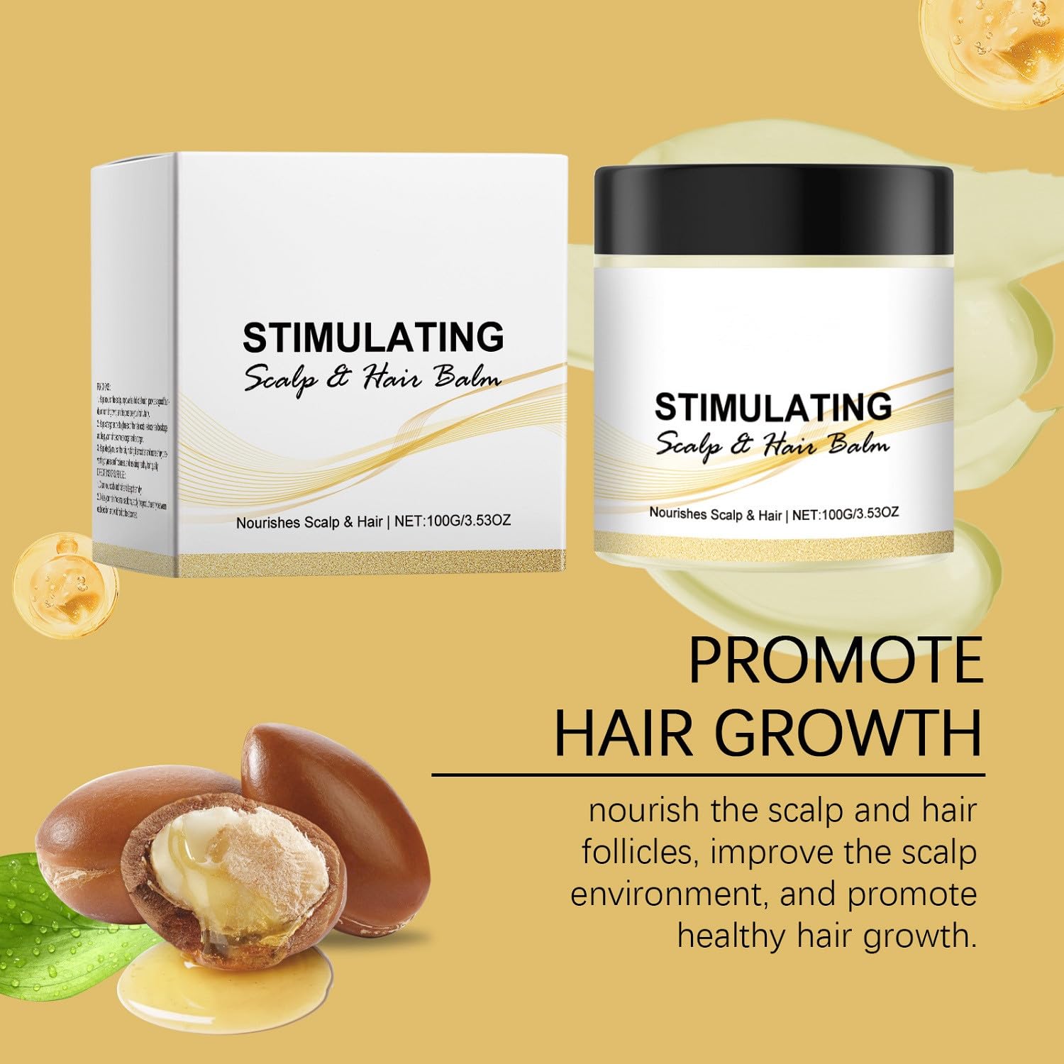 LOYOTICE 2PC Stimulating Scalp & Hair Balm Shea Mango Butter Blend 100g