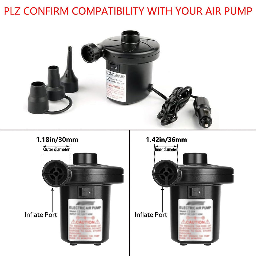 ZROSIN 5Pcs Black Electric Air Pump Replacement Nozzles 3 Sizes Plastic