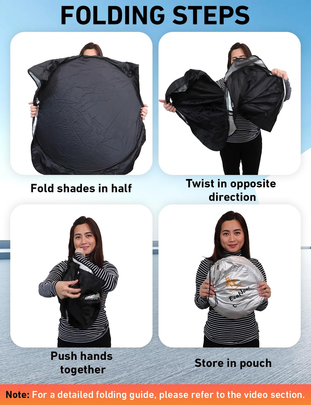 EcoNour Windshield Sunshade for Kia Telluride 2020-2025 UV Heat Blocker