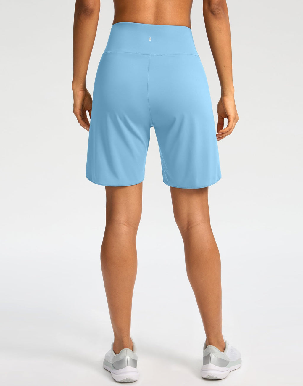 Soothfeel Women's 7" Athletic Running Shorts High Waisted Pockets Light Blue XL