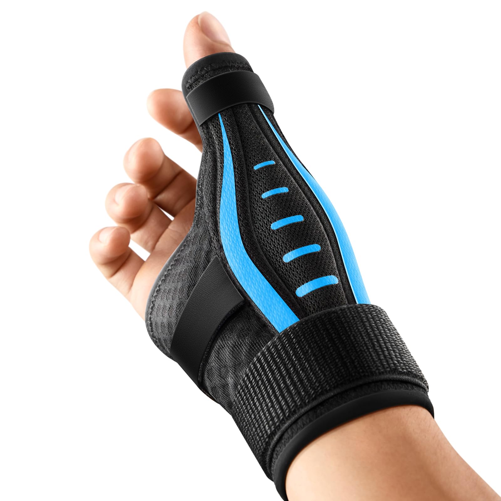 FULDAY Thumb Spica Splint Brace for Arthritis Pain Support Pink/Black Size S/M