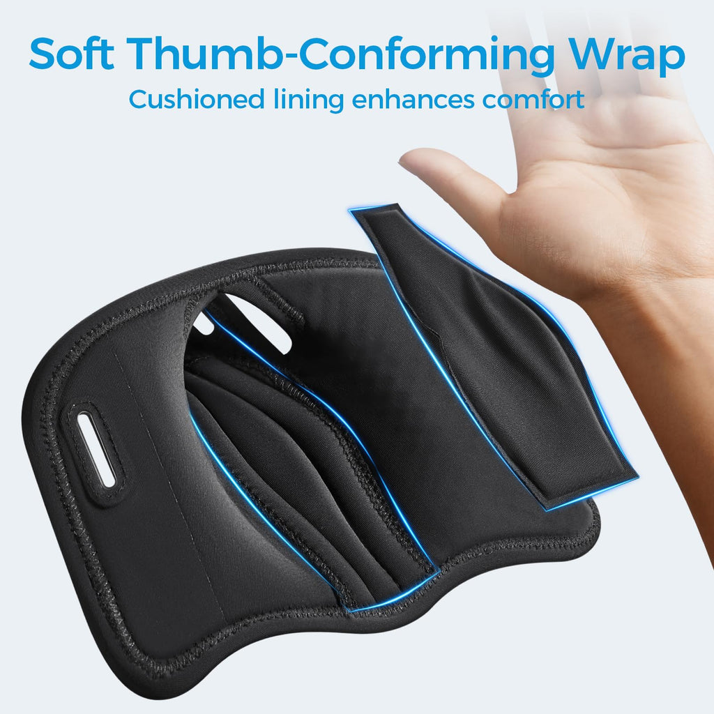 FULDAY Thumb Spica Splint Brace for Arthritis Pain Support Pink/Black Size S/M
