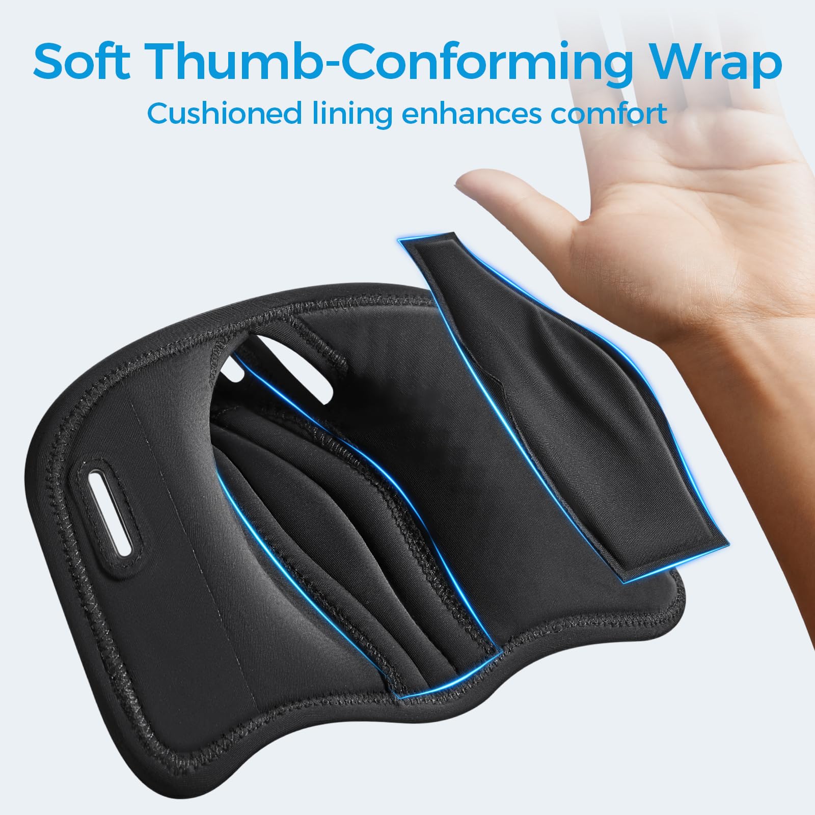 FULDAY Thumb Spica Splint Brace for Arthritis Pain Support Pink/Black Size S/M