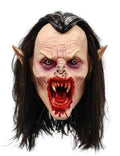 AYOOTY Brown Long Hair Vampire Mask Rubber Halloween Unisex Size