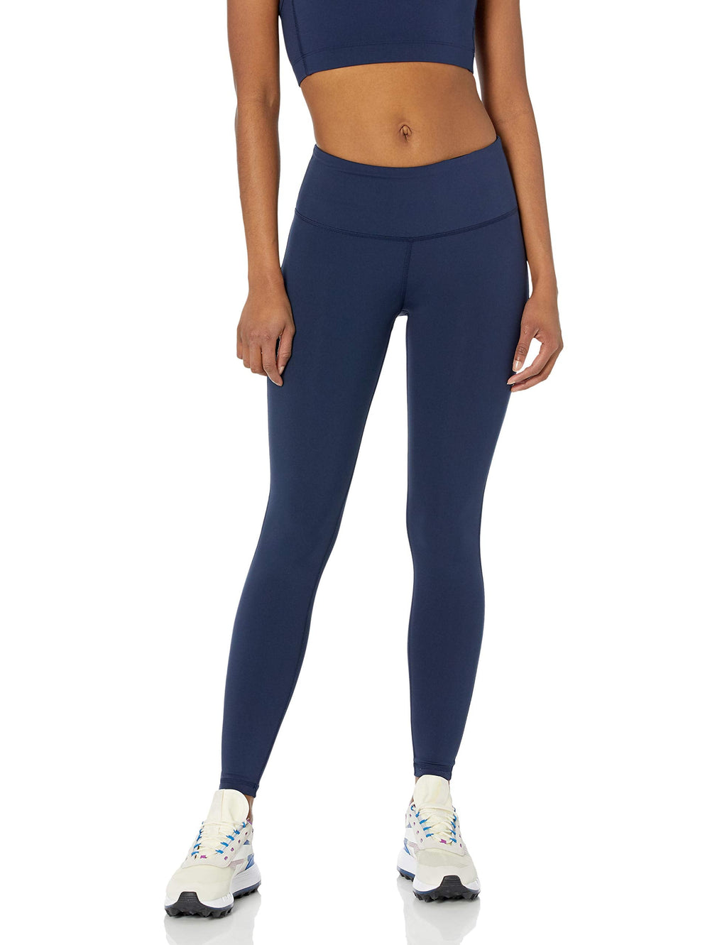 Amazon Essentials Women's Mid Rise Full Length Fitness Legging Navy Size S
