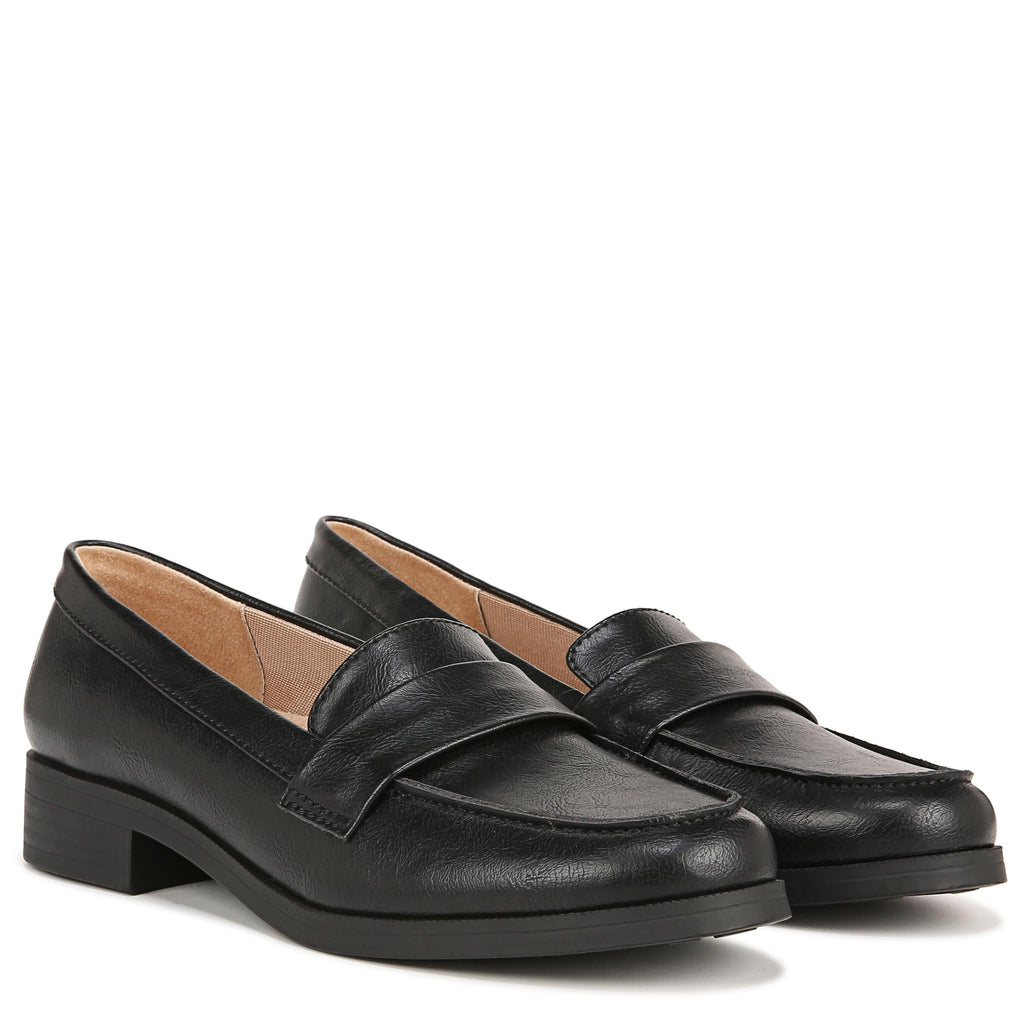 LifeStride Womens Sonoma 2 Slip On Loafers Black Size 8.5 W