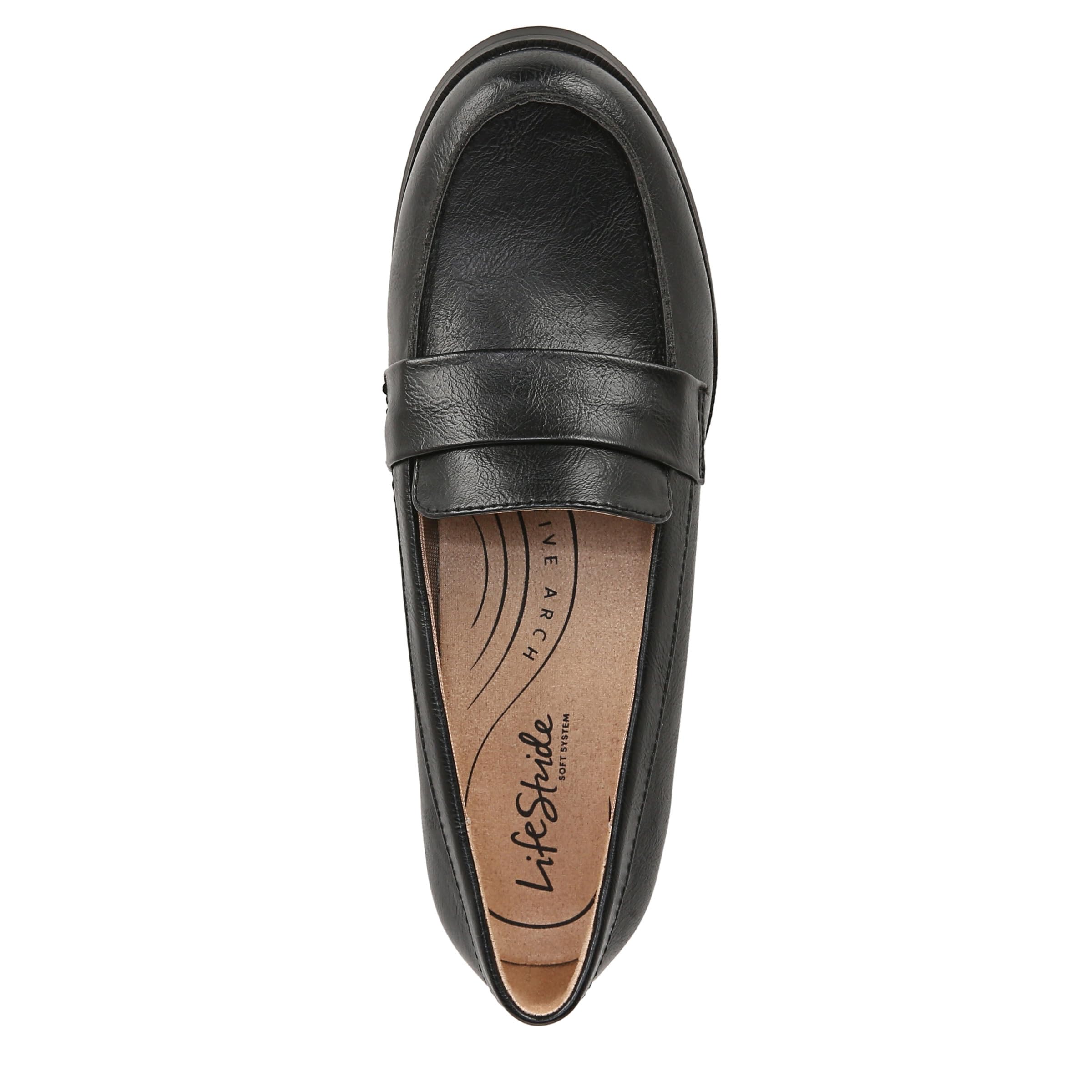 LifeStride Womens Sonoma 2 Slip On Loafers Black Size 8.5 W