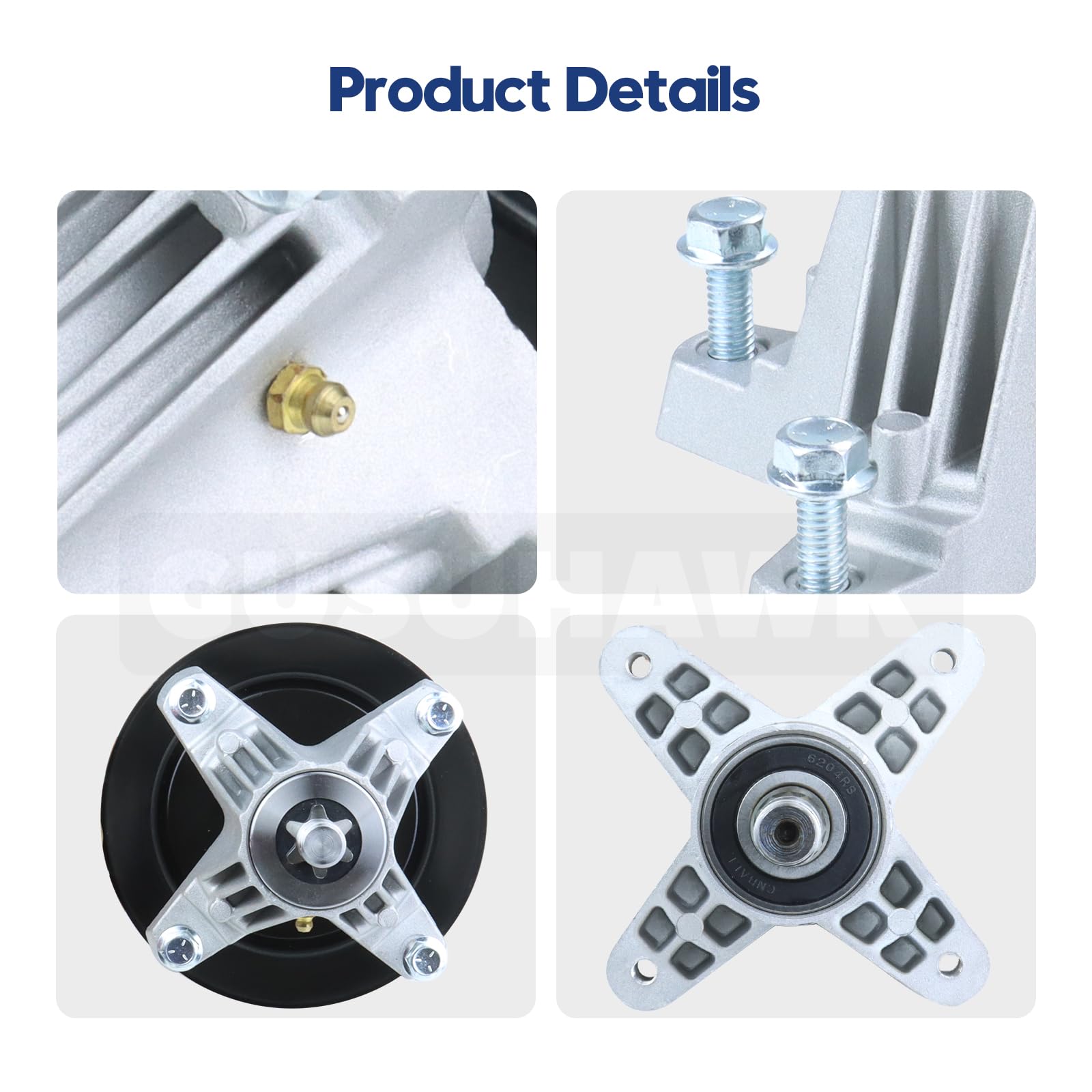 GUSUHAWK 3 Pack Spindle Assembly 918-06980 w 954-04077A Belt Cub Cadet XT1 GT50