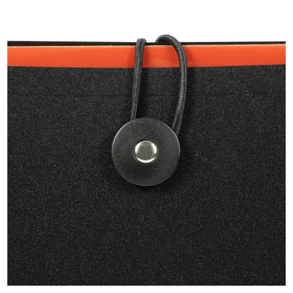 JAM PAPER Accordion Folder 12 Pocket Expanding File Letter Size Black