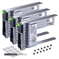 DRIVECADDY 3-Pack 3.5" Hard Drive Caddy 2.5" to 3.5" Adapter Dell Servers