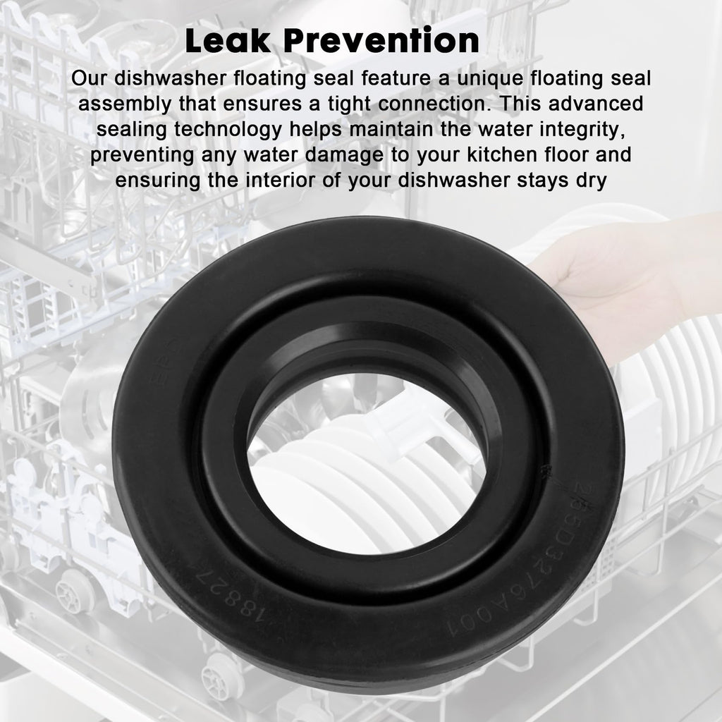 Junling WD08X27458 Dishwasher Floating Seal for GE Hotpoint Haier Black