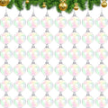 Haawooky 50 PCS Iridescent Plastic Ornaments Balls 2.36 Inch Clear Rainbow
