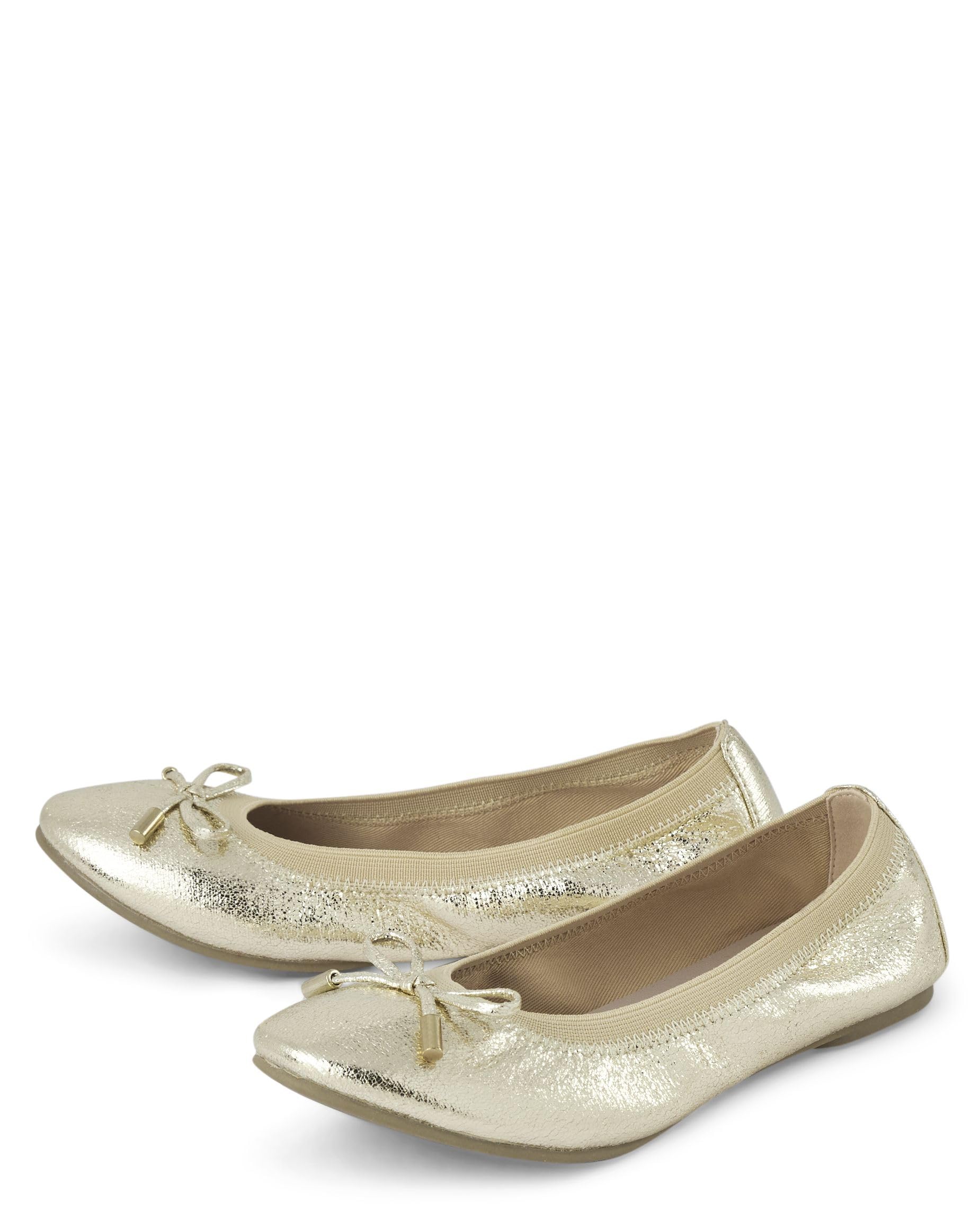 The Children's Place Ballet Flats Soft Gold Size 11Y Girls Shoes
