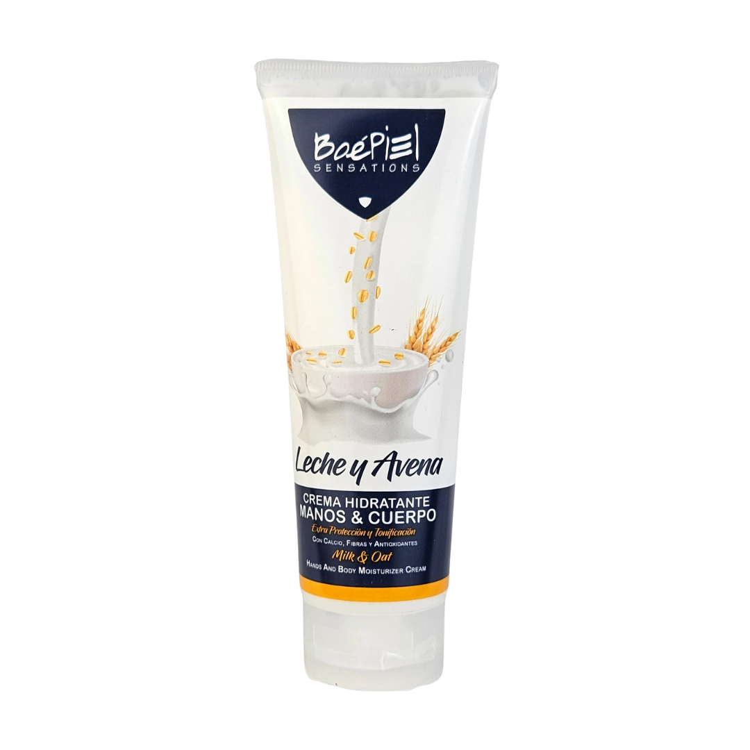BoePiel Sensations Hand & Body Moisturizer Cream – Milk & Oats (8 oz)