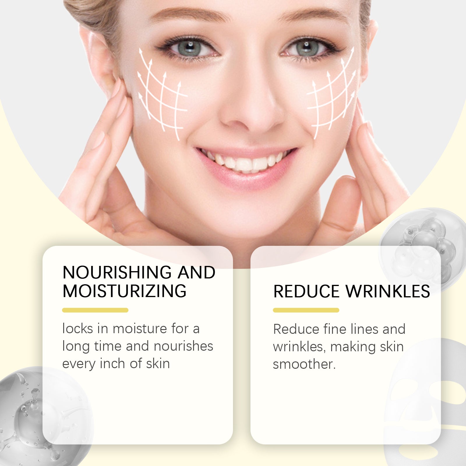 Collagen Mask Moisturizes And Nourishes Face, Softens Skin, Moisturizes, Brightens And Lightens Fine Lines Skin Care Mask