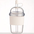 630ML straw cup (with lid/straw) – coffee, milk, tea, water, juice; Ins-style, office-friendly