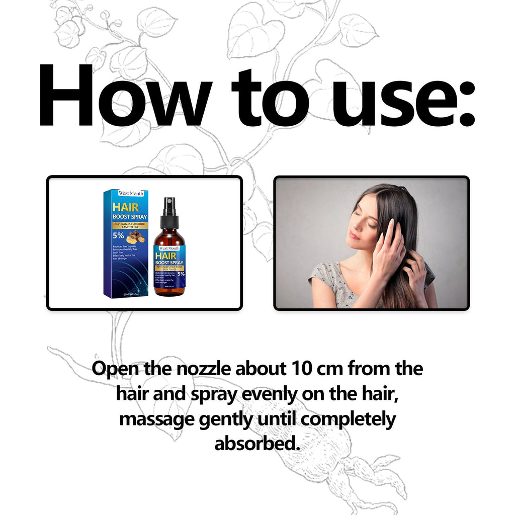 Hair Boost Spray, Strong Hair Solid Hair Moisturizing Scalp Hair Roots Beard Hair Care Spray